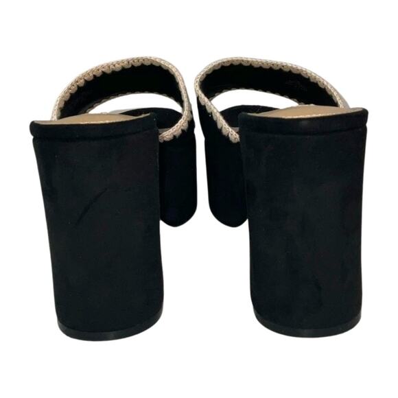 Nine West Yickie Slip-on Round Toe Wedge Sandals Black Size 10M - Picture 4 of 6